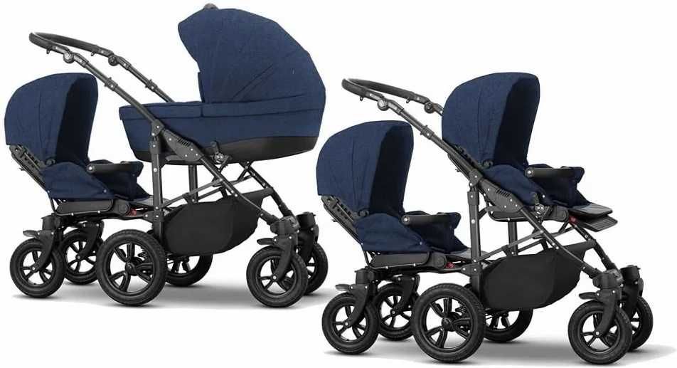 Mikado Multi Stroller dla rodzeństwa lub dziecka Spacerówka + Gondola