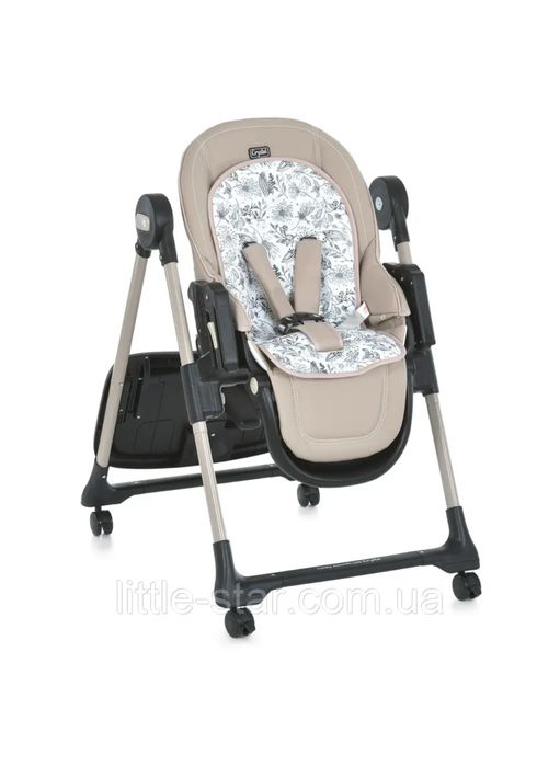 Детский cтульчик для кормления бежевый El Camino Crystal