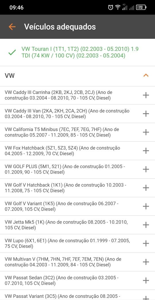 Kit distribuição VW
