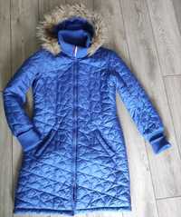 Dwustronny zimowy damski płaszcz z kapturem Tommy Hilfiger r 38 M L