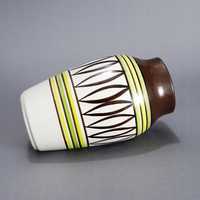 lata 60 ręcznie malowany wazon ceramiczny