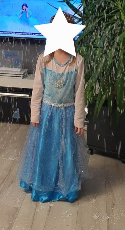 Kostium strój sukienka Elsy ELSA kraina lodu