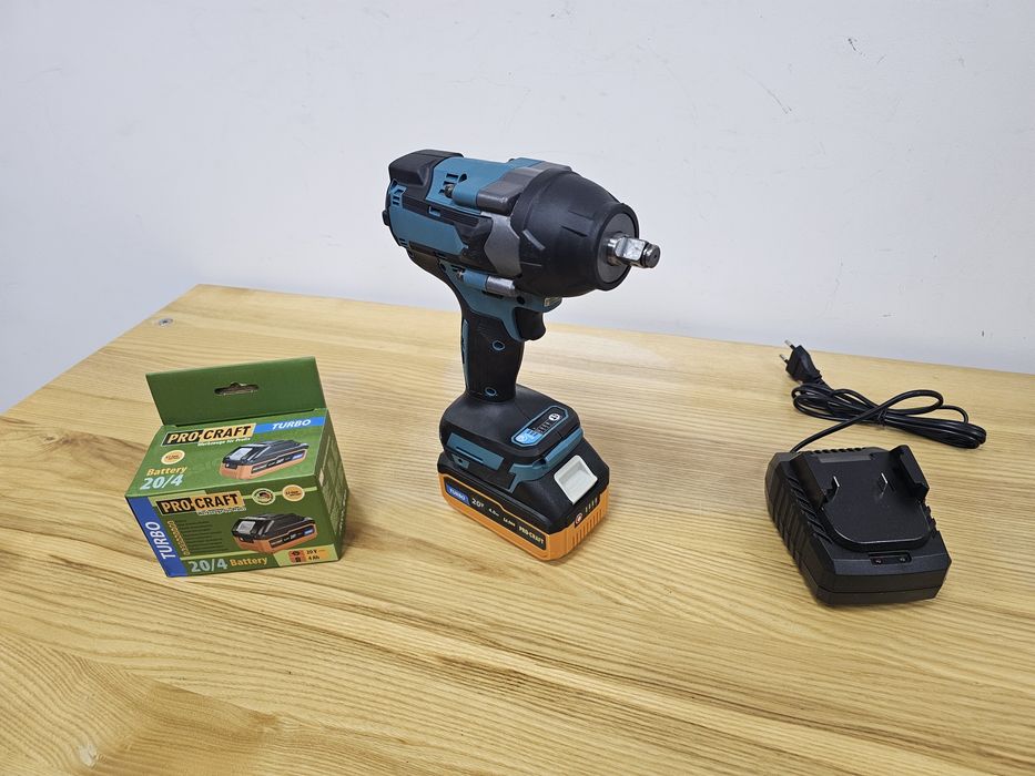 800Nm Гайковерт Razor (makita ,ProCraft) +4.0Ah акб TURBO +Зарядное ус