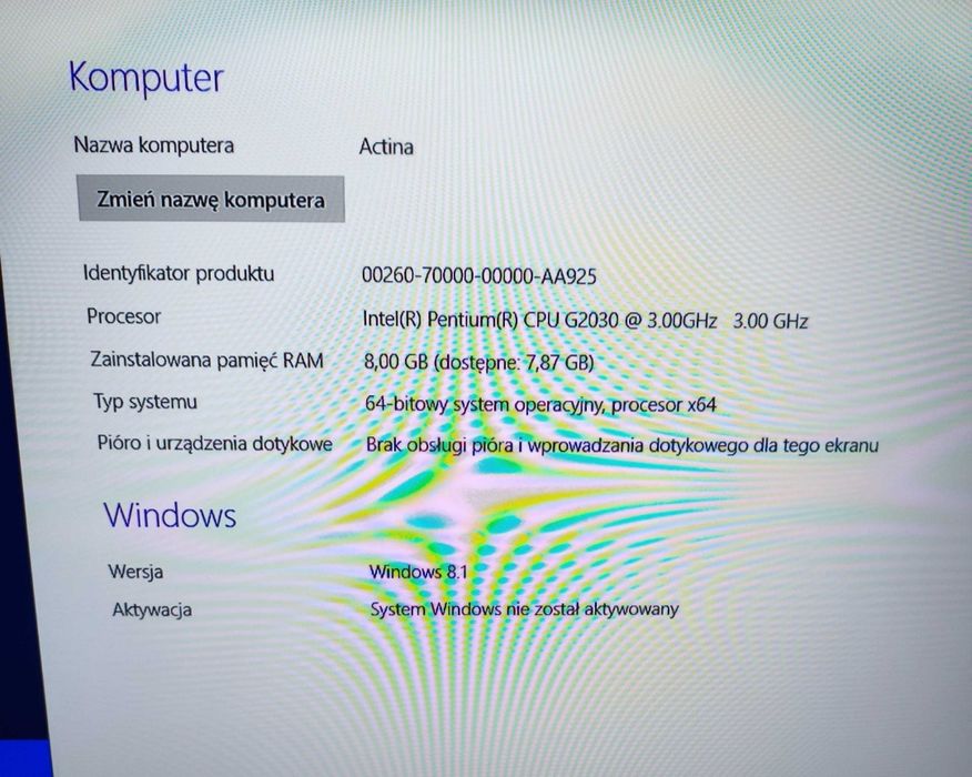 Komputer jednostka centralna pc intel