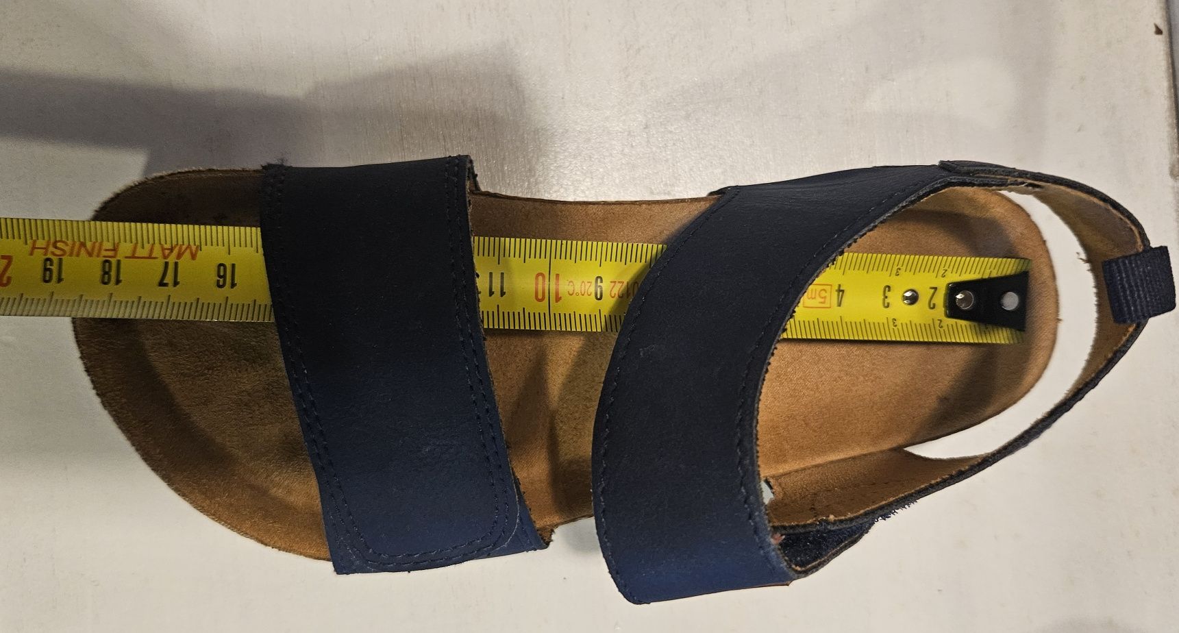 Sandały H&M granatowe na rzepy wkładka 18cm