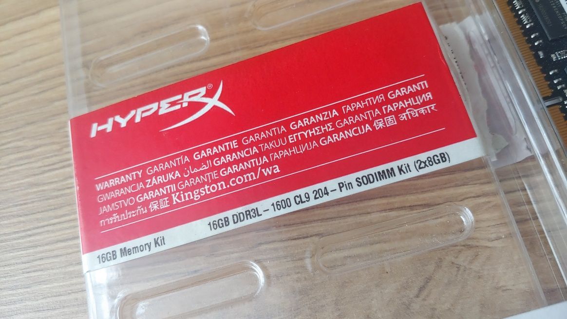 Pamięć RAM laptop HyperX FURY Impact DDR3. 2x8GB 16 GB 1600 MHz CL9