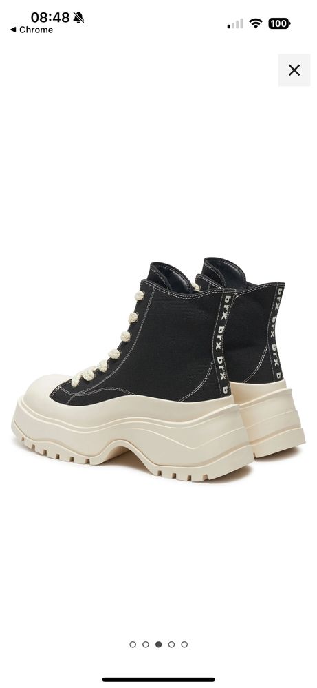 Buty Bronx brx na koturnie czarne z biala podeszwą