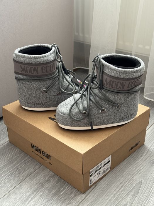 Мунбуты Moon Boot MB Icon Low grey снегоходы (NEW IN BOX)