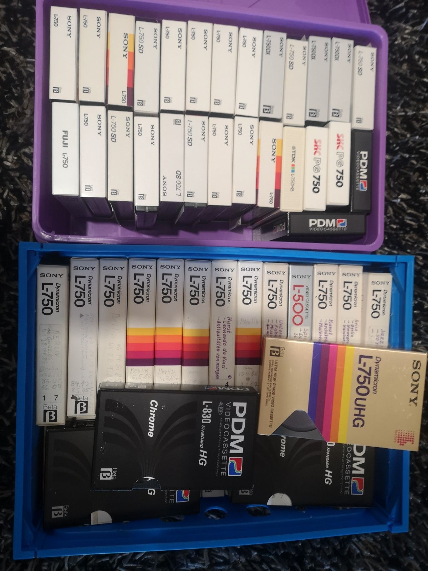 Kaseta Video Betamax  VHS-C SONY  66 sztuk.