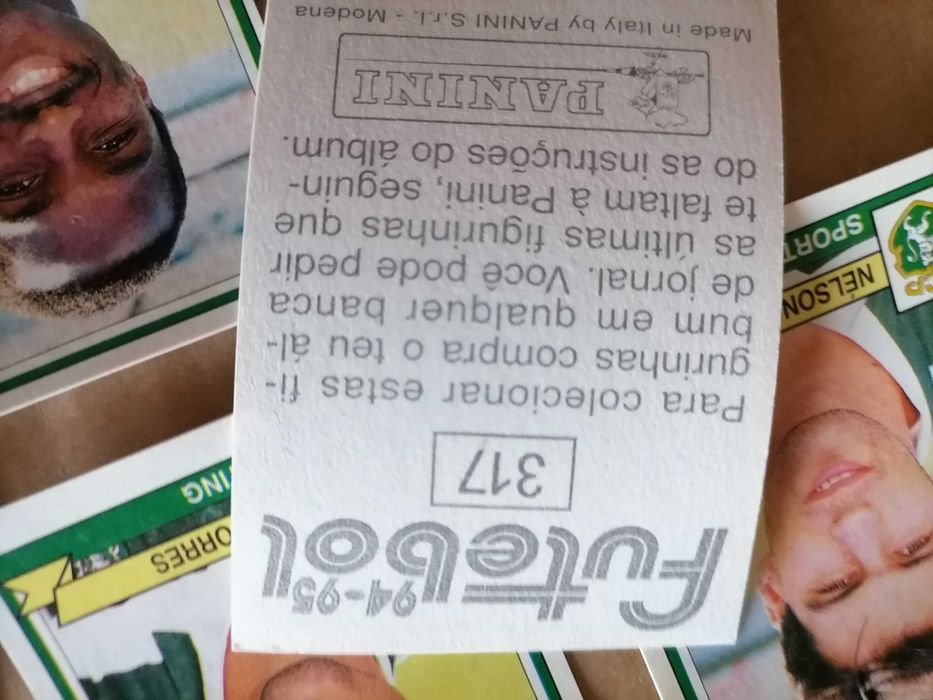 Lote 12 Cromos FUTEBOL 94/95 Sporting Clube de Portugal Panini