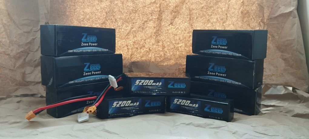Аккумуляторы LiPo 5200 mAh 100C 6s 22.2 V 115.44Wh литий полимерные.