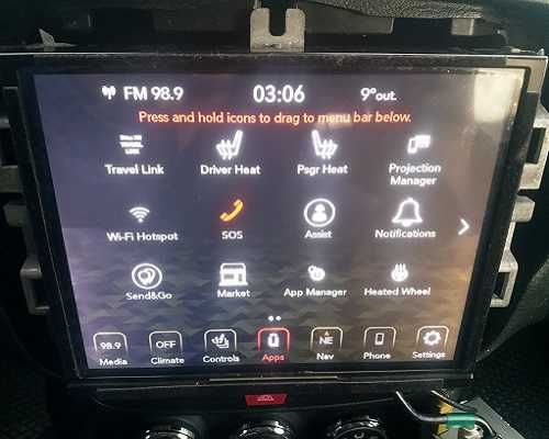 тачскрин (дисплей) для uconnect 8.4 jeep dodge