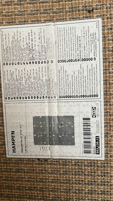 Tapete cinza em bom estado 230x160