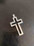 Crucifixo em aço inoxidável