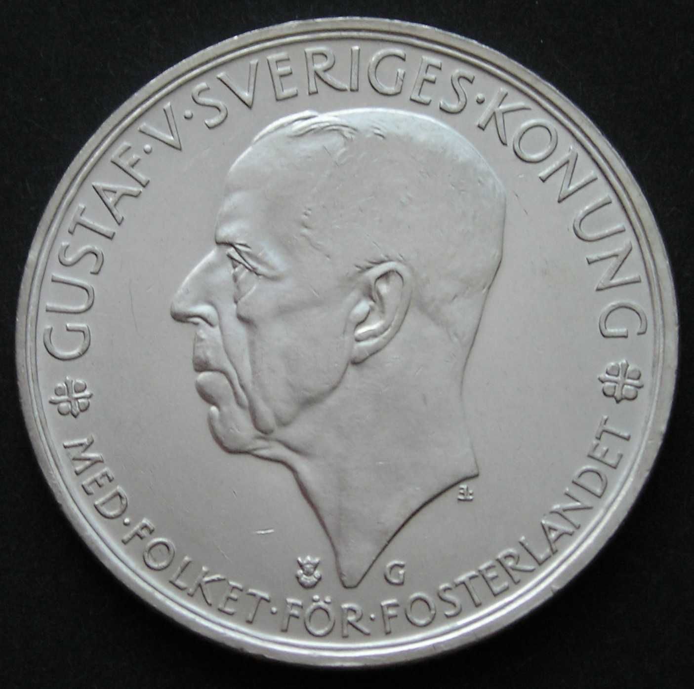 Szwecja 5 koron 1935 - król Gustaw V - Riksdag - srebro