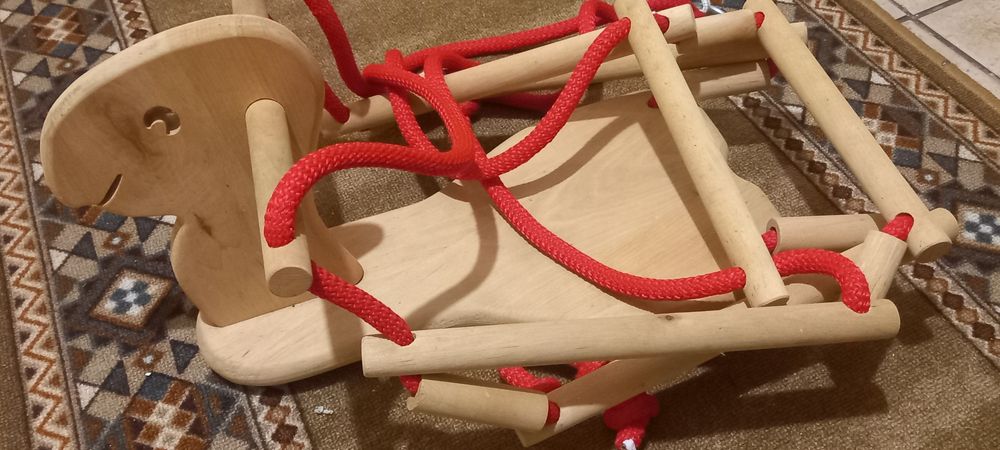 Huśtawka domowa wisząca,drewniana