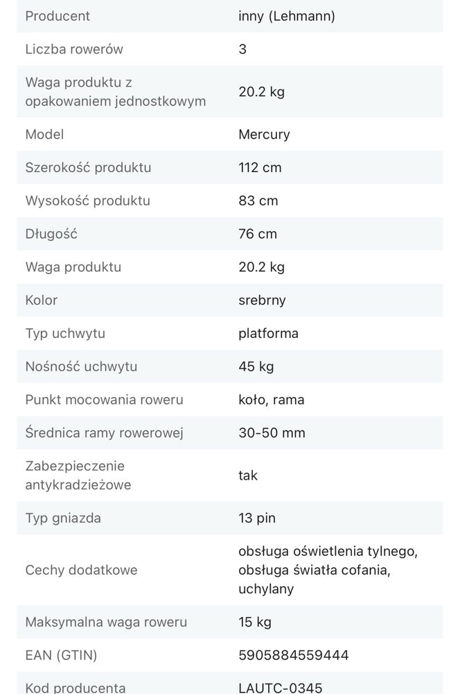 Bagażnik rowerowy