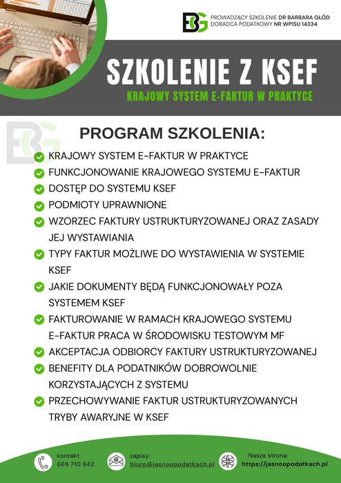 Szkolenie stacjonarne i online - KSeF bez tajemnic!