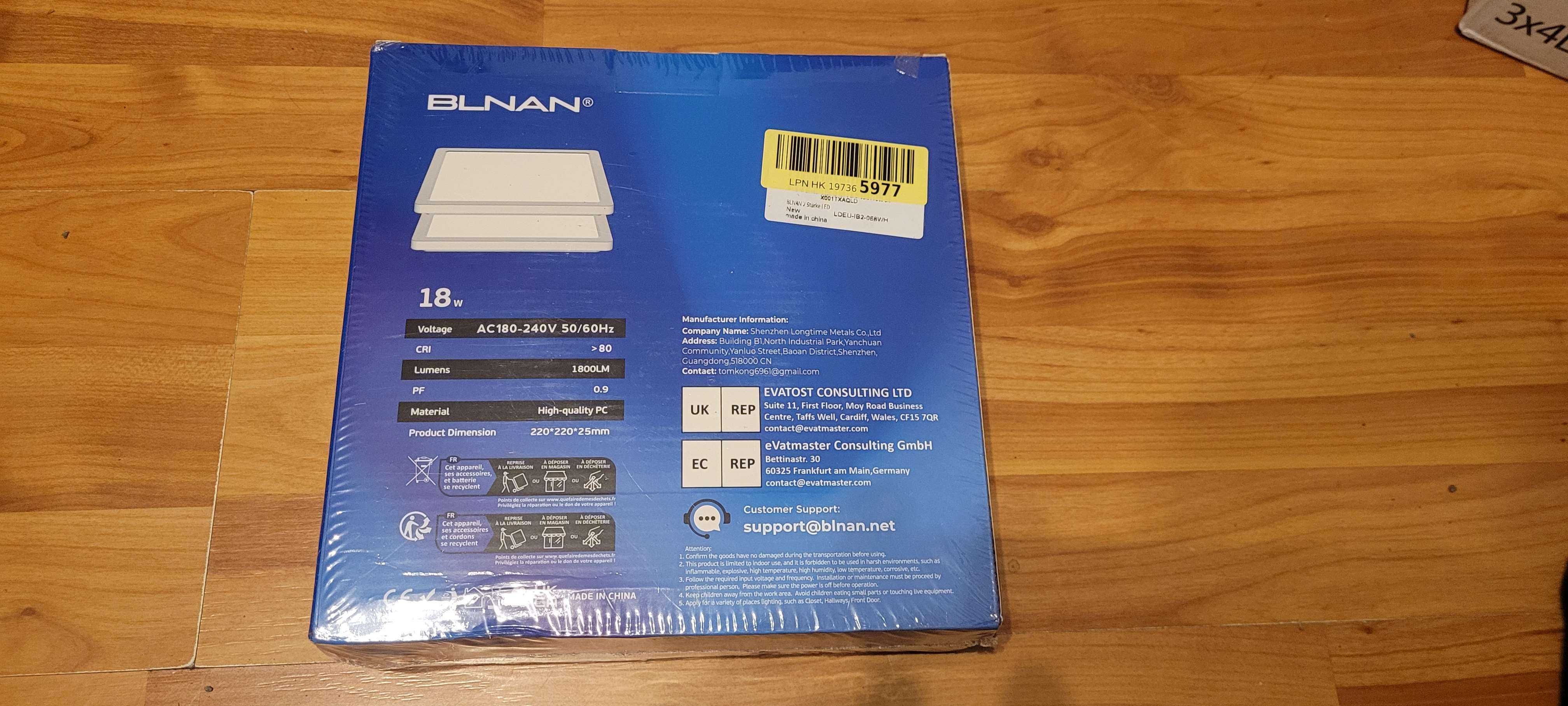 BLNAN LED 18W 2 pack Nowy pod 230V Lampy LED