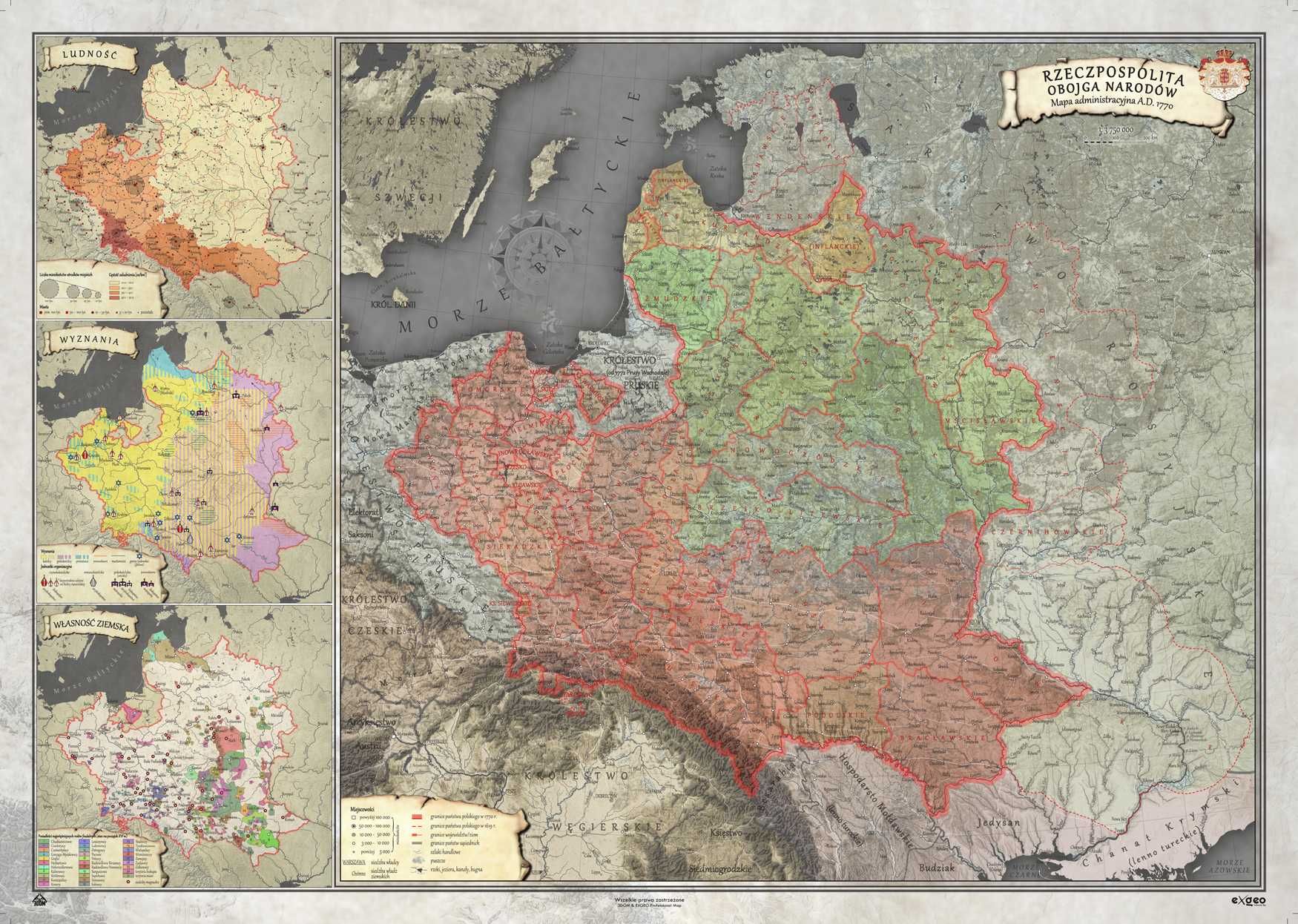 Zestaw Map A2 - I i II Rzeczpospolita (1770 & 1937)