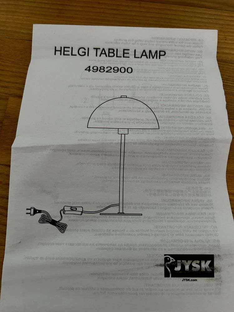 Lampka nocna na stolik HELGI