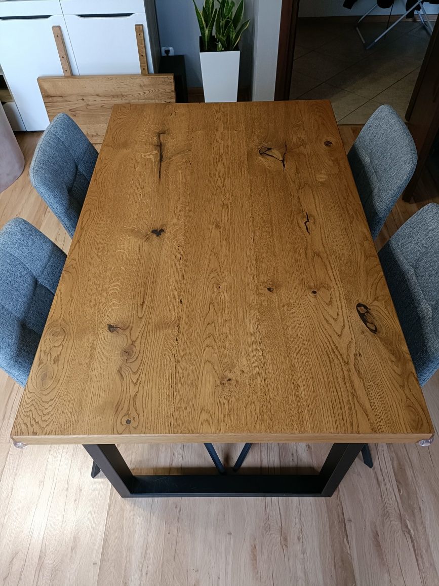 Rozkładany stół 80x125-205 okleina 4mm z naturalnego drewna