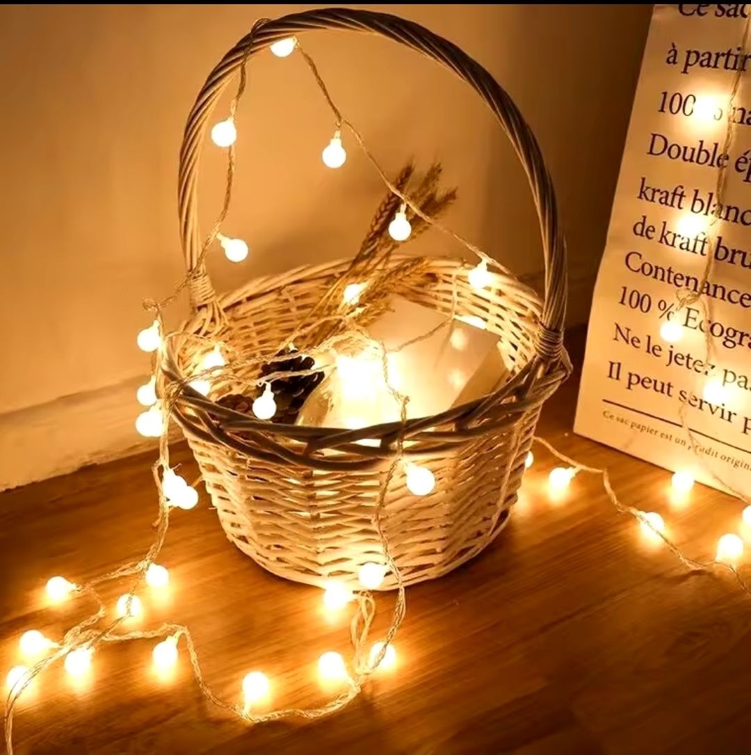Girlanda 6m 40 LED, dwie wersje + dodatki