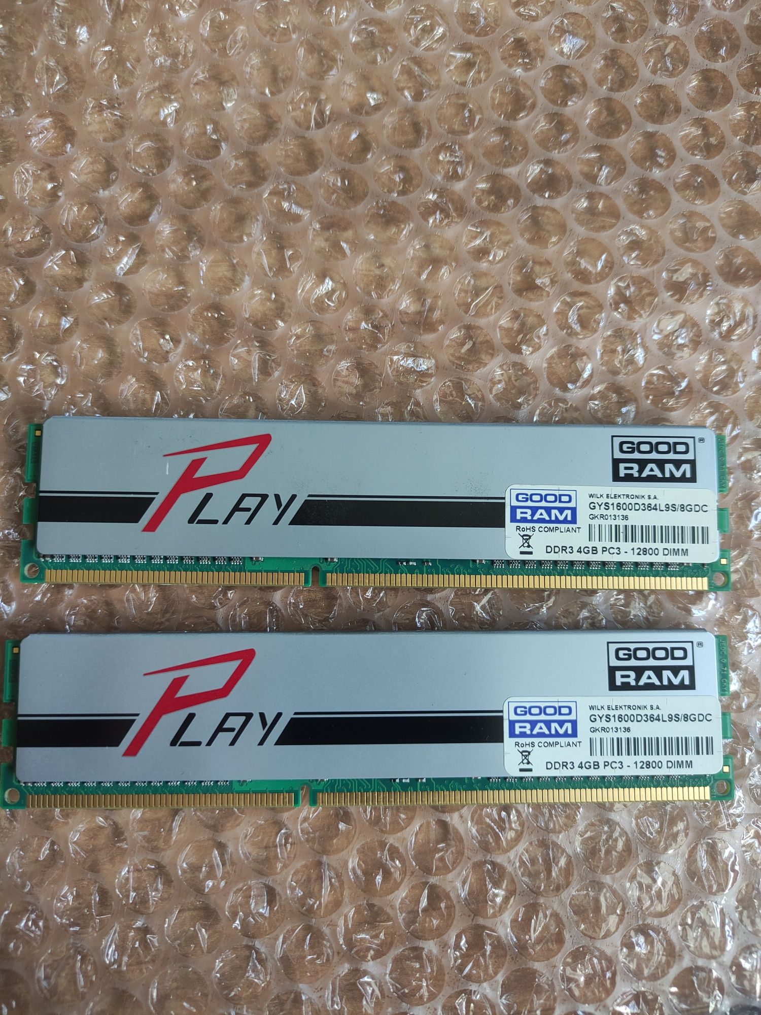 2 x Good Ram DDR3 4GB PC3 - 12800 DIMM