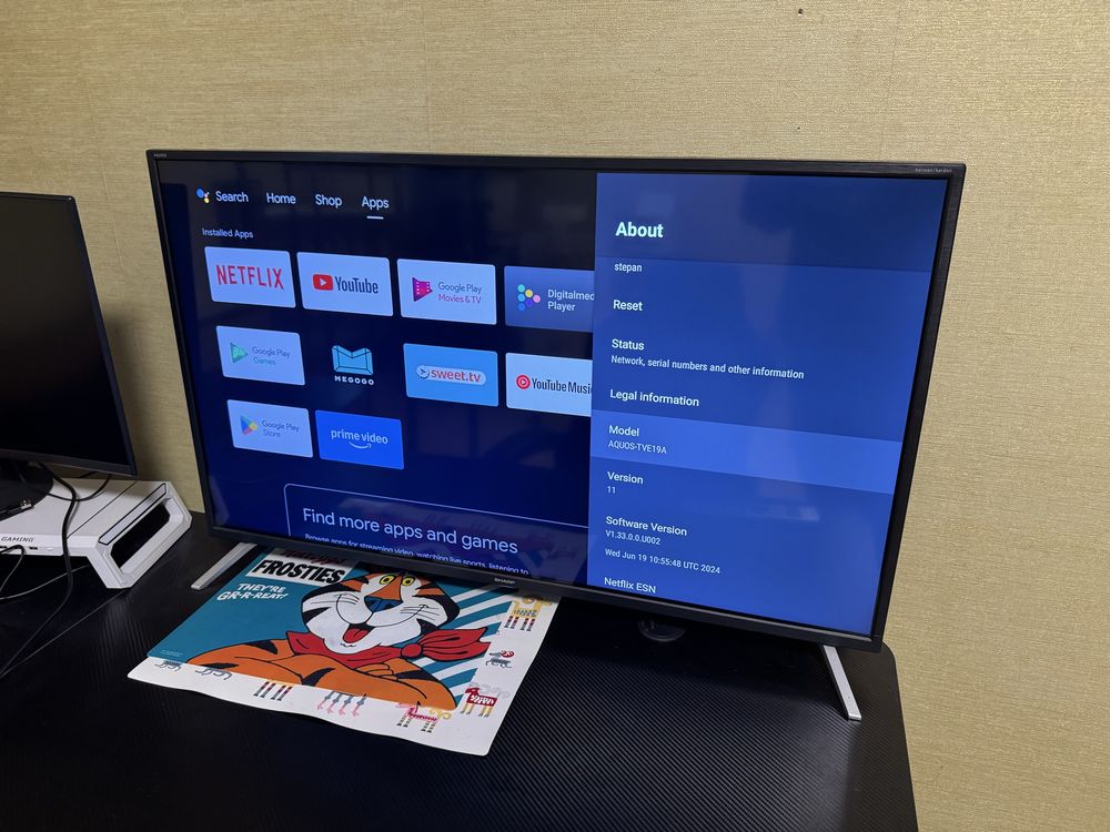 Sharp aquos TVE19A 43 телевізор