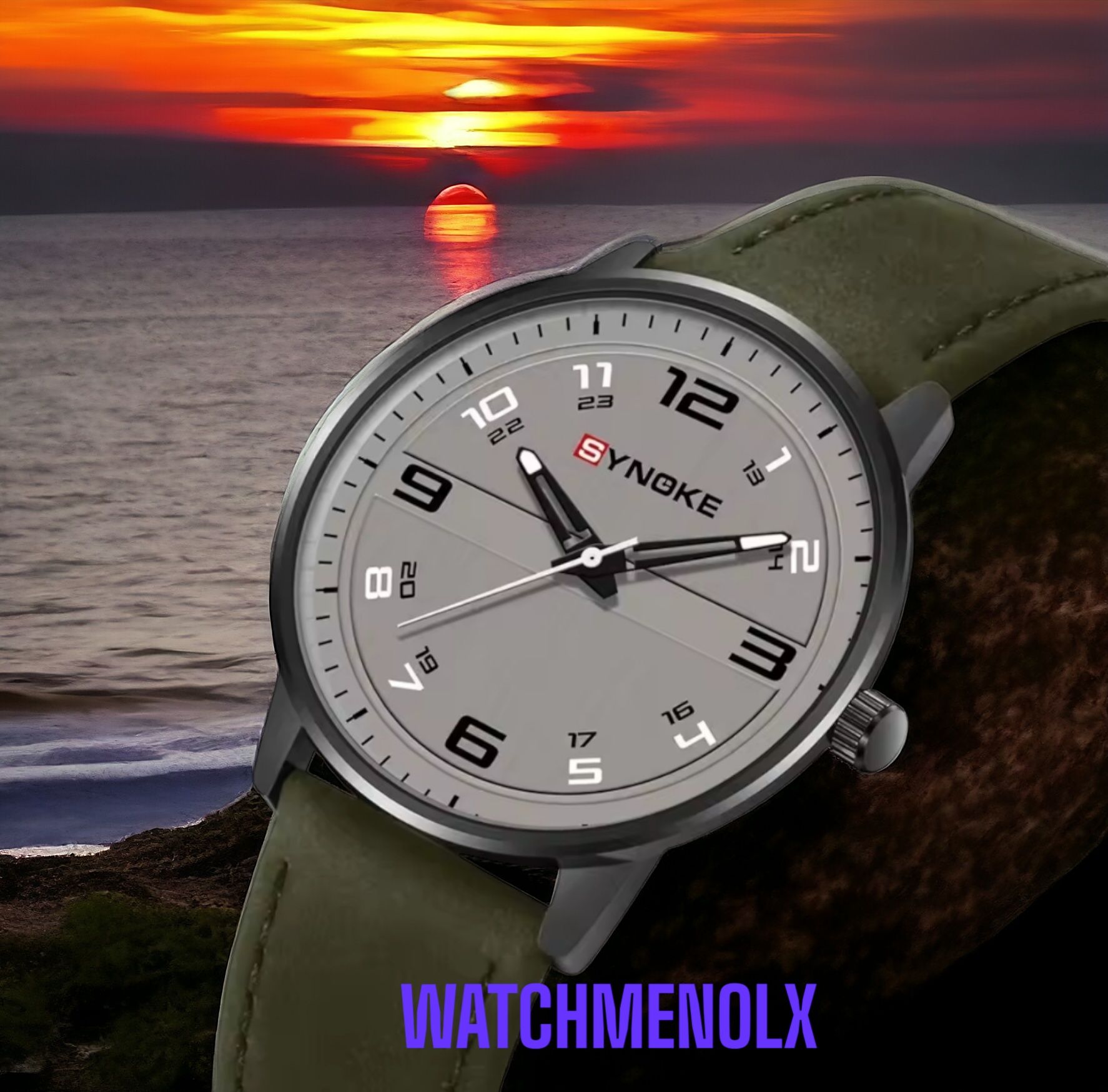 Zegarek synoke retro Army Green WR30M