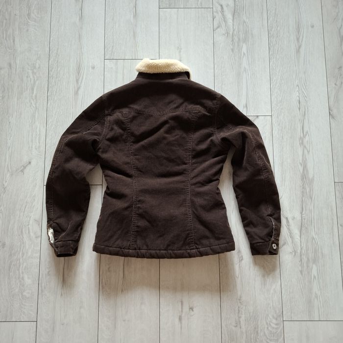 Mustang kurtka damska S sztruks brązowa sherpa jacket baranek trucker