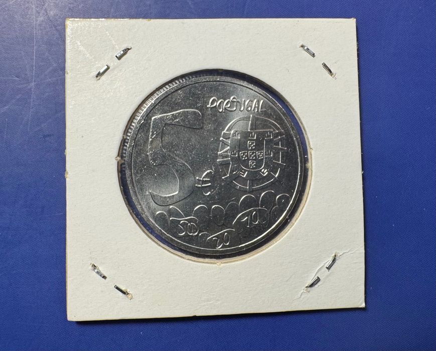 Moeda de coleção 5 euros “O Conhecimento - “Desenhar a moeda”.