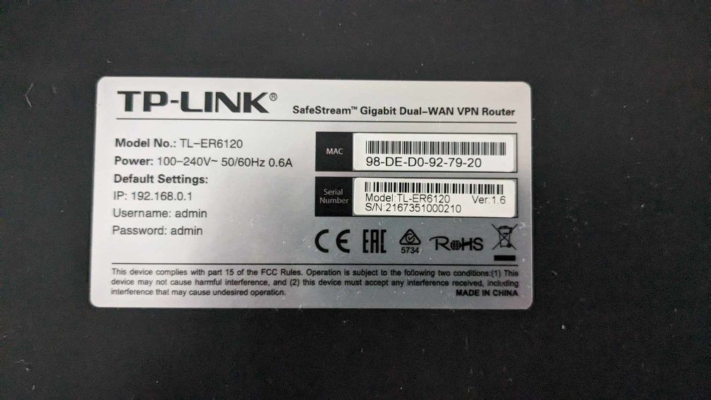 Router Tp-link TL-ER6120