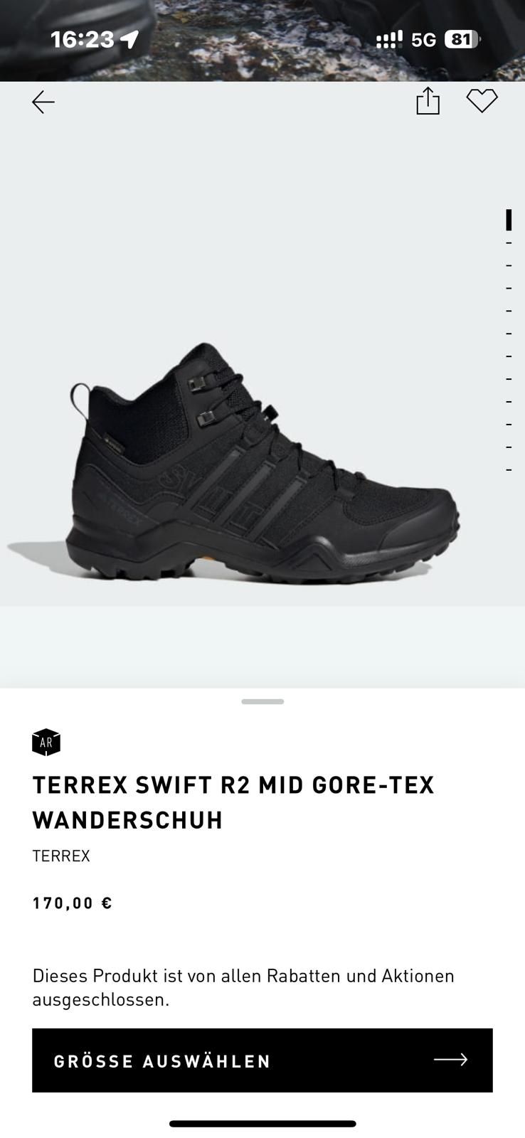 Кроссовки Adidas terrex swift black 43 1/3.( 27,5см)