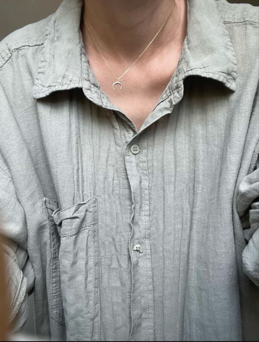 Sukienka tunika koszula len lniana H&M XXL KHAKI