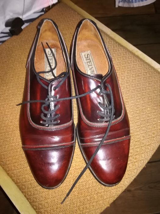 Skórzane brązowe buty STELVIO