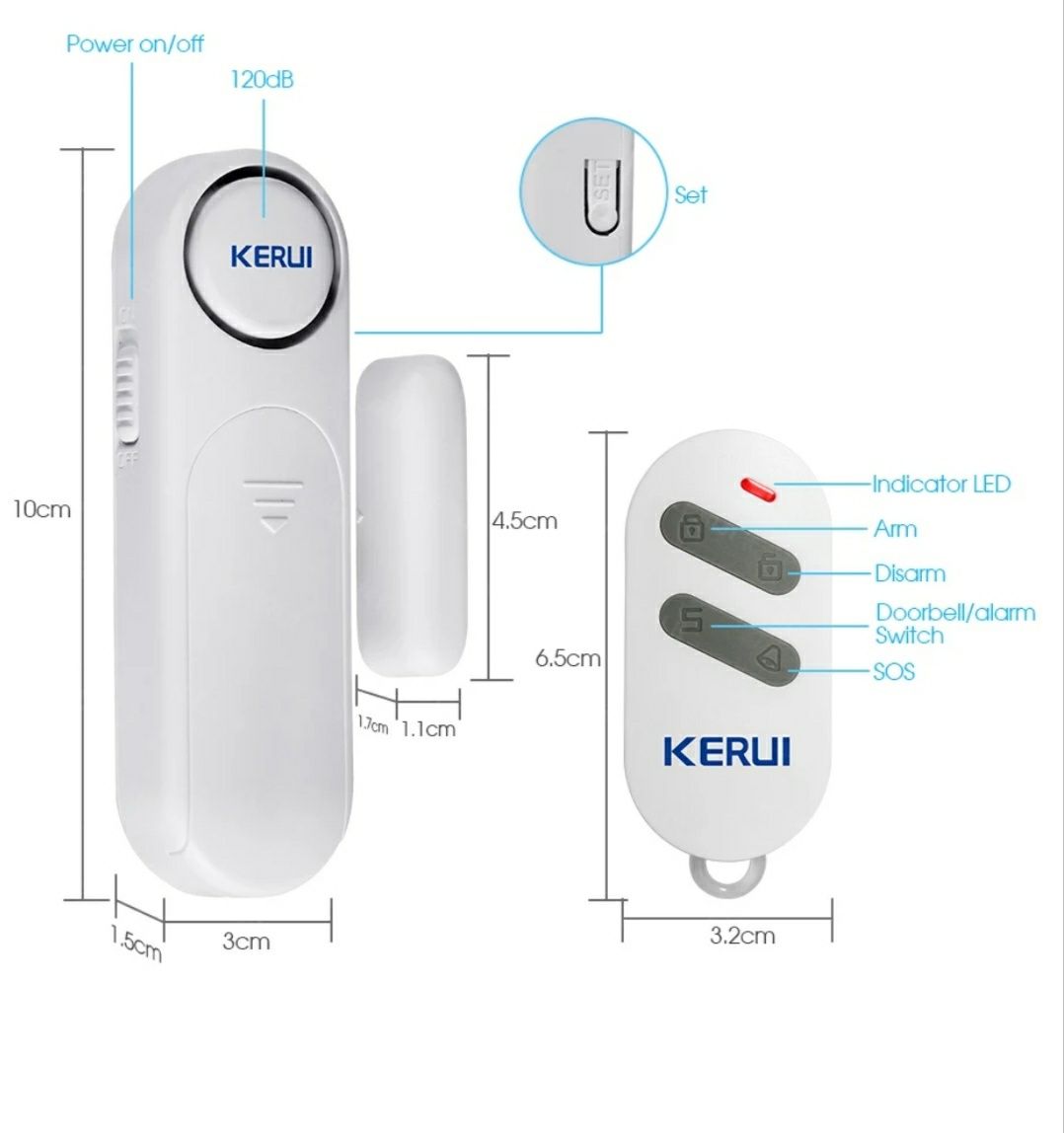 Alarme com comado 120 dB sem configurações