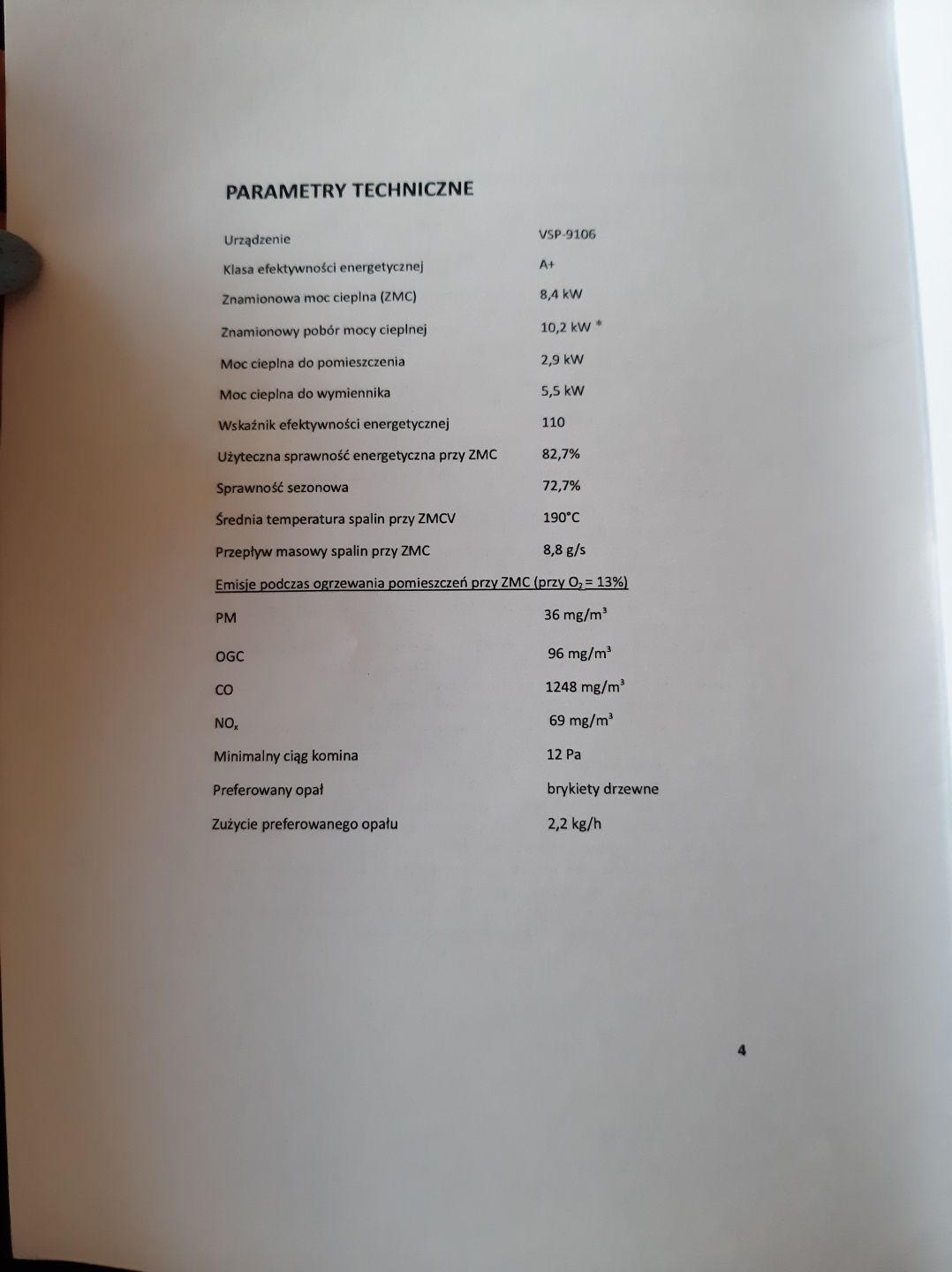 Piec kuchenny z wymiennikiem TYP VSP-9106