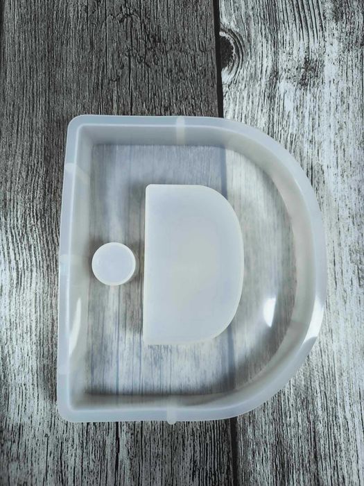 OFGAOO Silikonowa Forma Litera ,,D,, Forma Odlewnicza 3D Świece