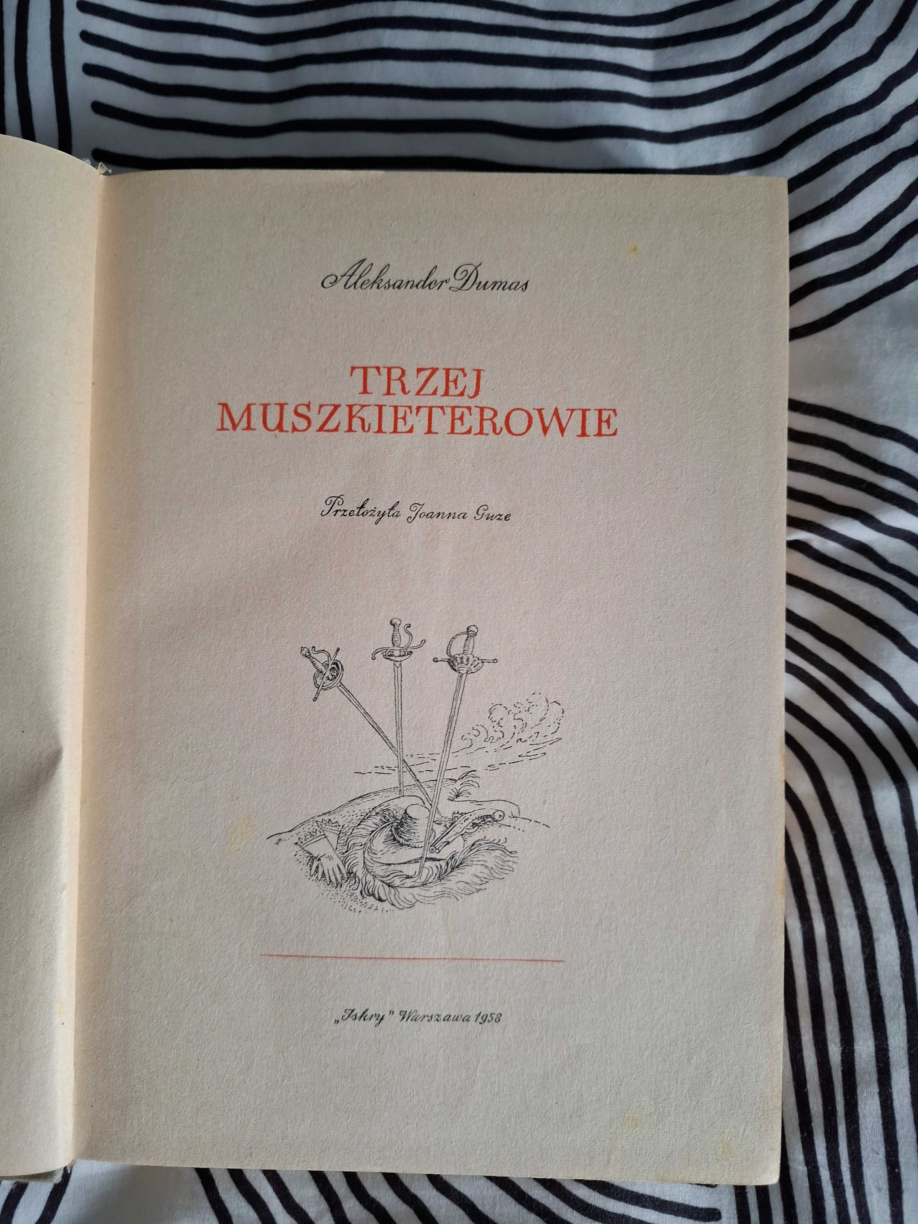 Książka Trzej Muszkieterowie IKSRY 1958