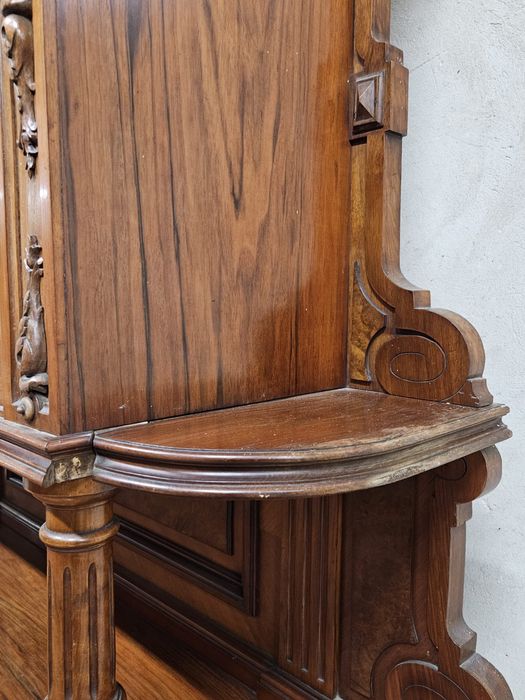 Duży Stary kredens eklektyczny z lustrami