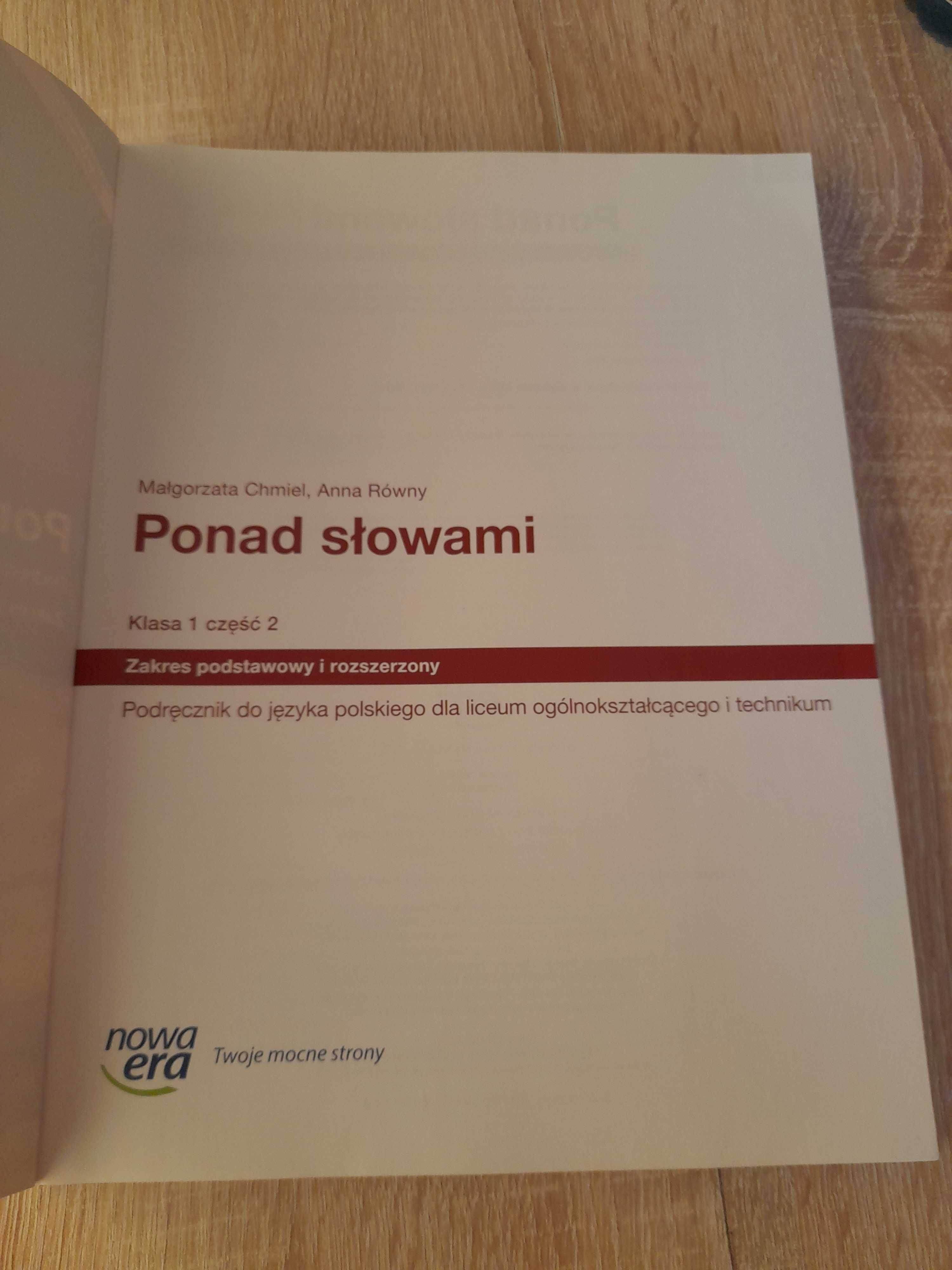 Ponad słowami , podręcznik do języka polskiego,klasa 1 część 2.