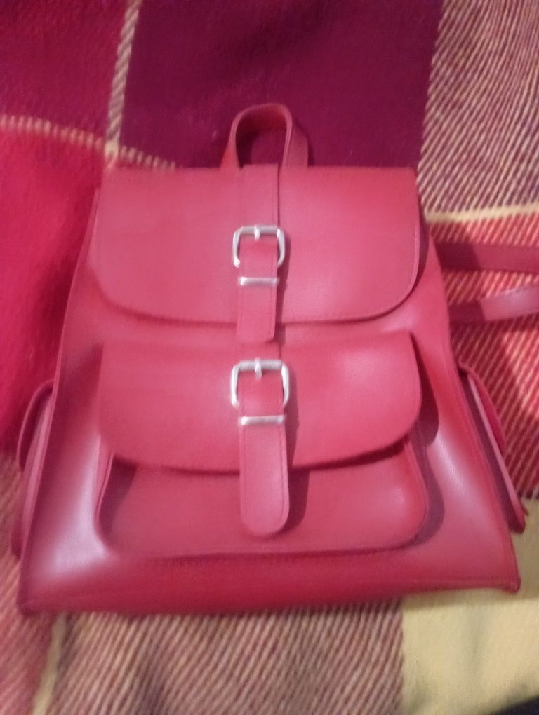 Жіноча шкіряна сумка , червона сумка