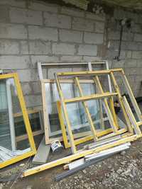 Okna używane po demontażu, okucia, klamki 150 x 150