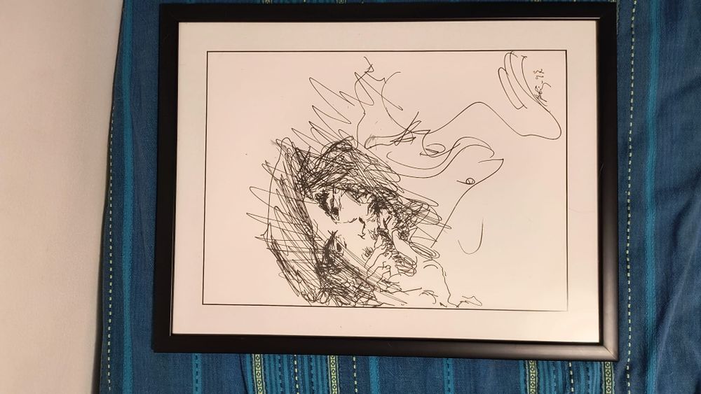 Quadros a óleo e aguarelas