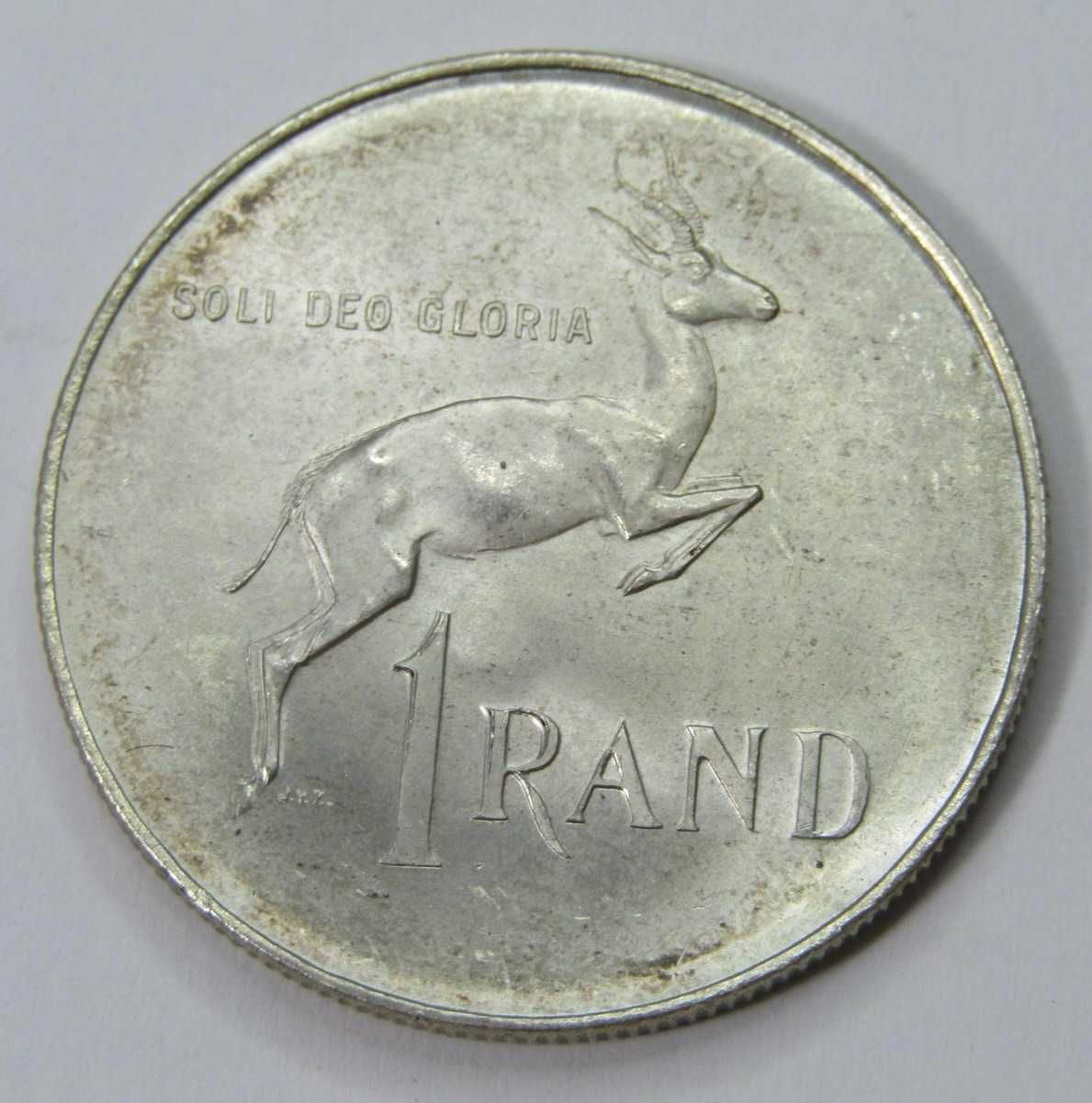1966 South African Silver One Rand Coin