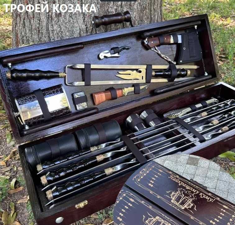 Набори шампурів у кейсі / подарунок чоловіку / шашлик /великий вибір !