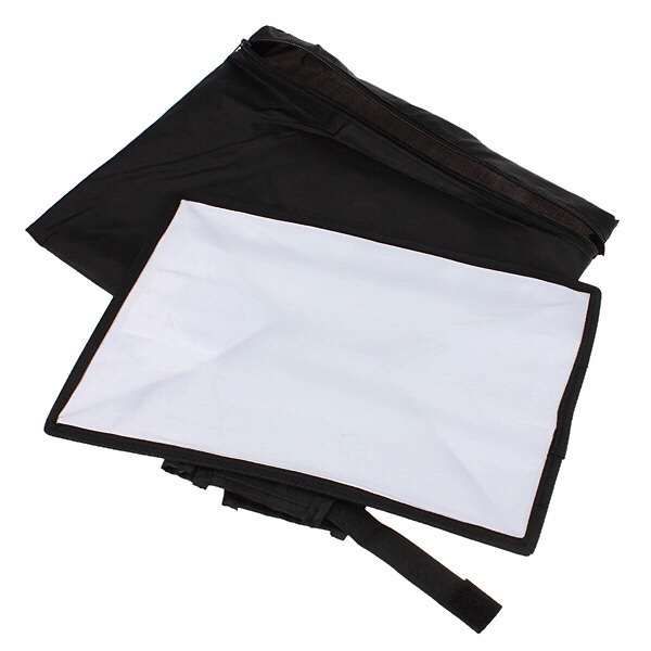 Difusor Rebatedor Softbox 20x30cm + 3 modelos Flash Canon Nikon Universal