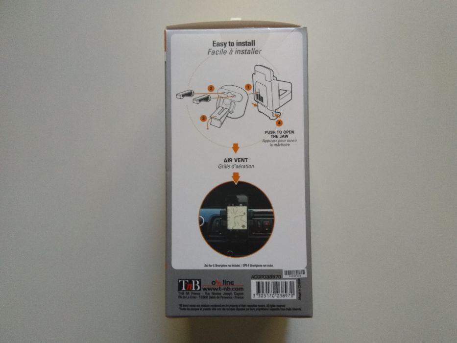 Suporte universal p/ smartphone ou GPS da marca Tn'B - COMO NOVO!