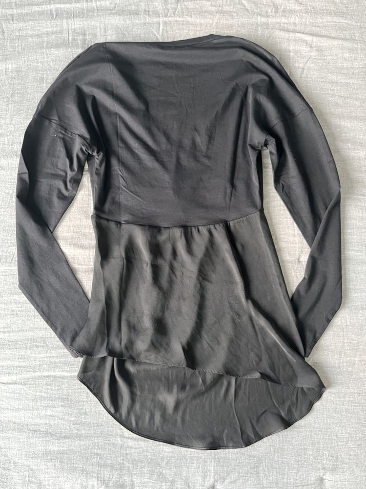 Nowa czarna elegancka bluzka Benetton, r.S/M